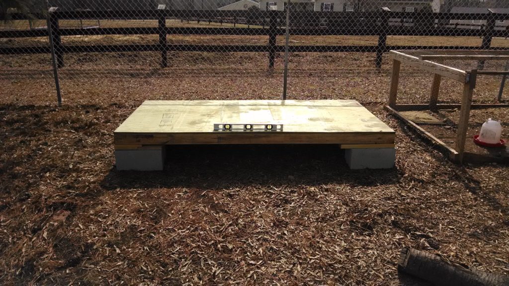 Chicken Coop Floor Placed on Blocks - Chicken Coop Floor PlaceD Blocks 1024x576